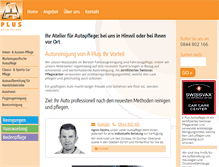 Tablet Screenshot of aplus-autopflege.ch